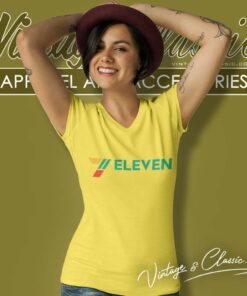7 Eleven Logo Basic V Neck TShirt