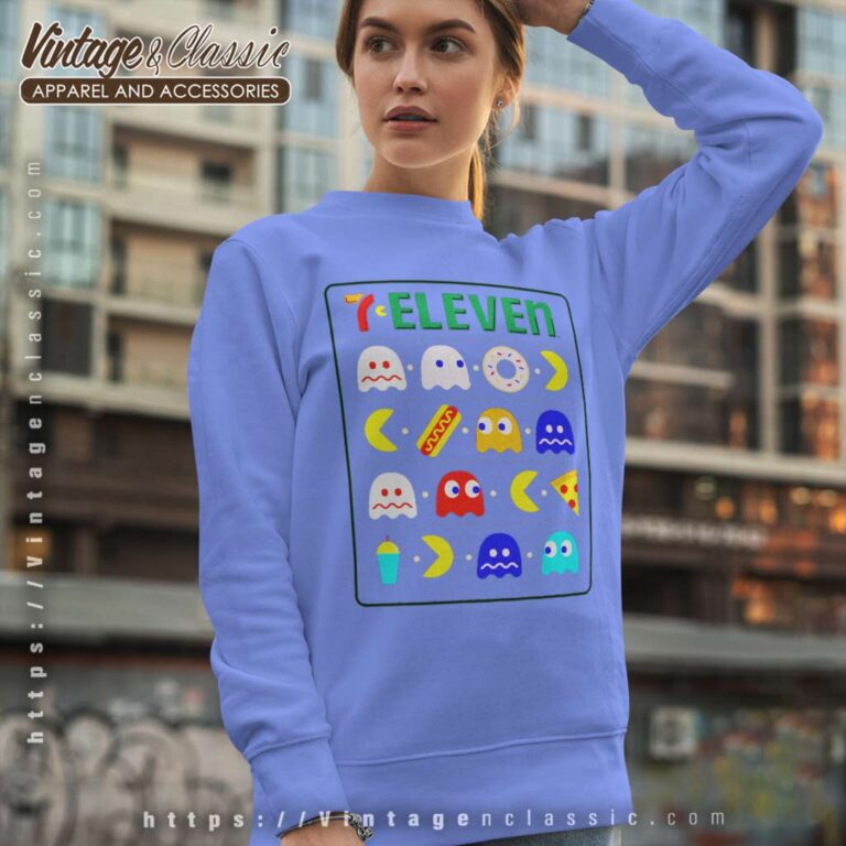 7 Eleven Pac Man Arcade Tee Sweatshirt 7 Eleven Pac Man Arcade Tee Sweatshirt