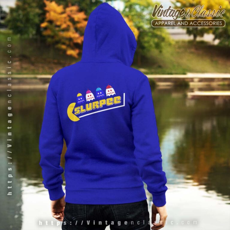 7 Eleven Pac Man Chomp Chomp Slurpee Hoodie back 7 Eleven Pac Man Chomp Chomp Slurpee Hoodie back