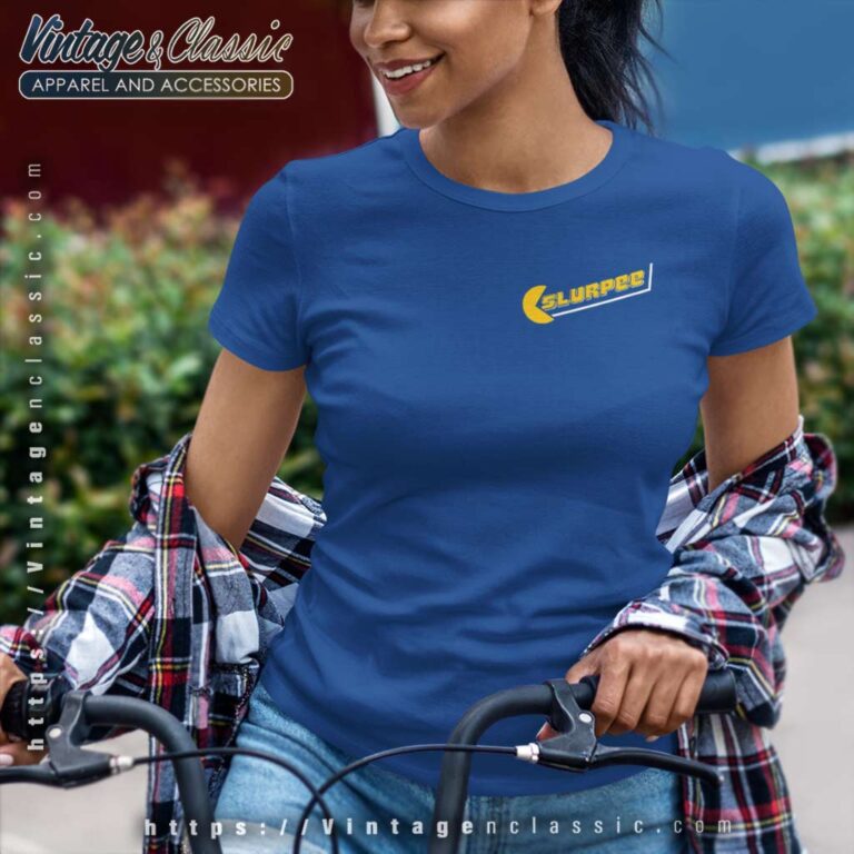 7 Eleven Pac Man Chomp Chomp Slurpee Women TShirt 7 Eleven Pac Man Chomp Chomp Slurpee Women TShirt