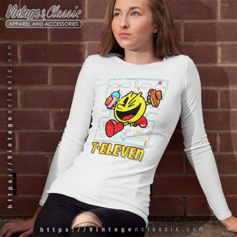 7 Eleven Pac Man Gameboard Long Sleeve Tee 7 Eleven Pac Man Gameboard Long Sleeve Tee