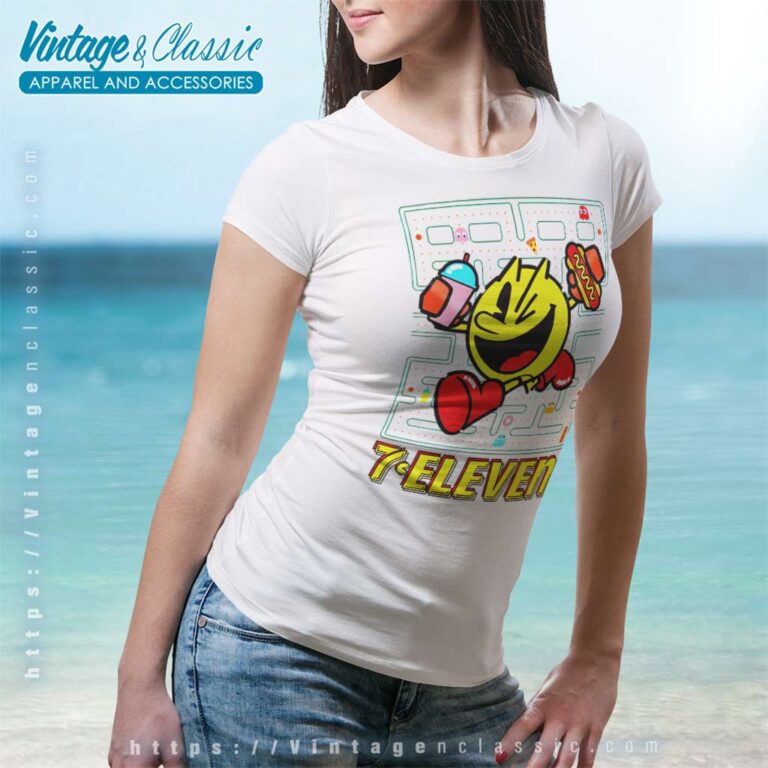 7 Eleven Pac Man Gameboard Women TShirt 7 Eleven Pac Man Gameboard Women TShirt