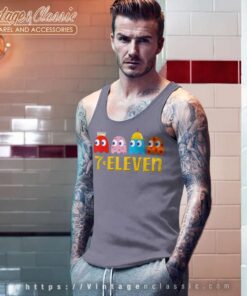 7 Eleven Pac Man Retro Snack Ghosts Tank Top Racerback