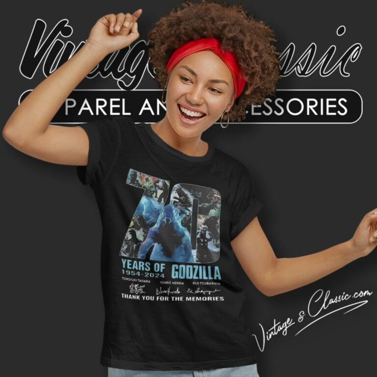 70 Years Of 1954 2024 Godzilla Thank You For The Memories Women T Shirt 70 Years Of 1954 2024 Godzilla Thank You For The Memories Women T Shirt
