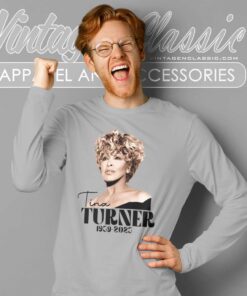 70s Icon Singer Memorable Tina Turner Long Sleeve Tee