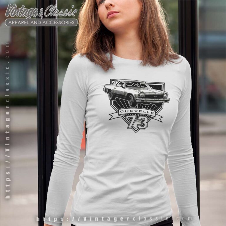 73 Retro Car 1973 Chevelle Artwork Long Sleeve Tee 73 Retro Car 1973 Chevelle Artwork Long Sleeve Tee