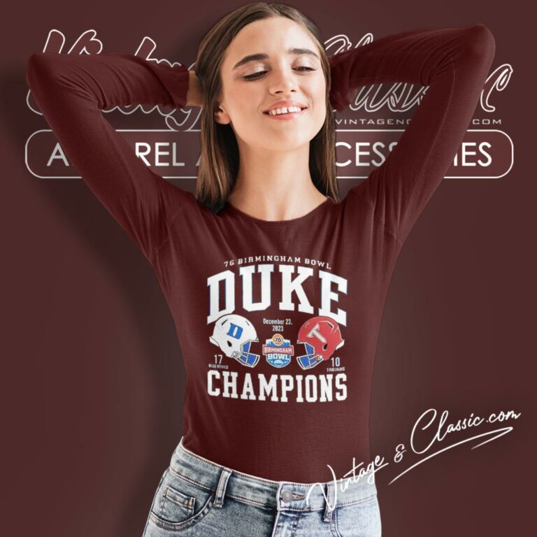 76 Birmingham Bowl Duke Blue Devils Champions 2023 Long Sleeve Tee 76 Birmingham Bowl Duke Blue Devils Champions 2023 Long Sleeve Tee
