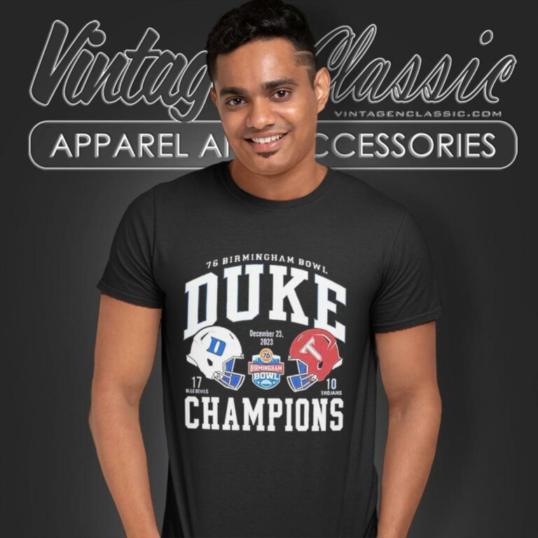 76 Birmingham Bowl Duke Blue Devils Champions 2023 T Shirt 76 Birmingham Bowl Duke Blue Devils Champions 2023 T Shirt