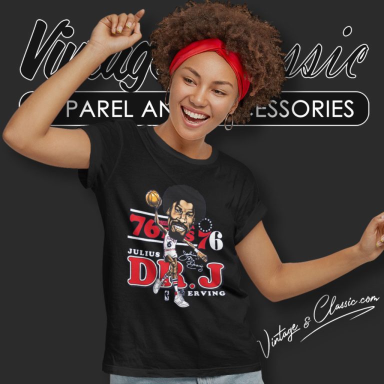 76ers Julius Erving Dr J Women T Shirt 76ers Julius Erving Dr J Women T Shirt