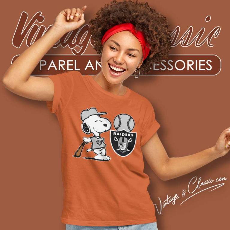 Snoopy Las Vegas Raiders NFL Football Women TShirt Snoopy Las Vegas Raiders NFL Football Women TShirt