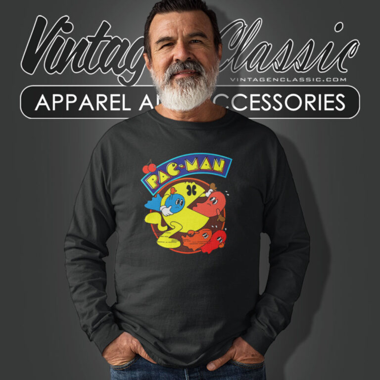 80s Vintage Pac Man Atari Midway Shirt Video Game Long Sleeve Tee 80s Vintage Pac Man Atari Midway Shirt Video Game Long Sleeve Tee