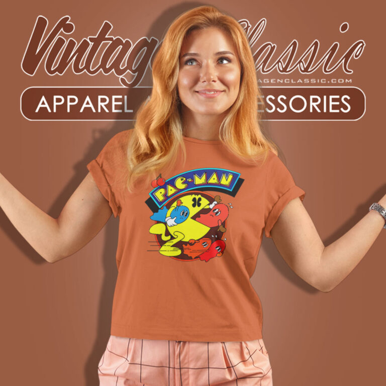 80s Vintage Pac Man Atari Midway Shirt Video Game Women T Shirt 80s Vintage Pac Man Atari Midway Shirt Video Game Women T Shirt