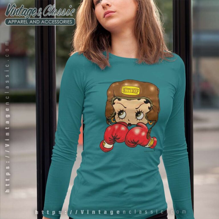 90s Betty Boop Boxing Long Sleeve Tee 90s Betty Boop Boxing Long Sleeve Tee