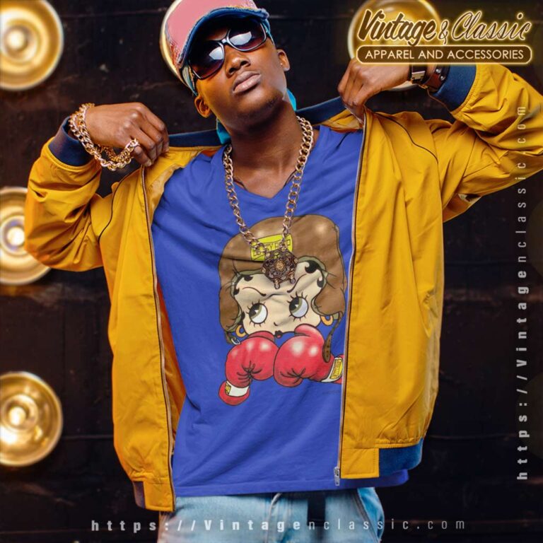 90s Betty Boop Boxing V Neck TShirt 90s Betty Boop Boxing V Neck TShirt