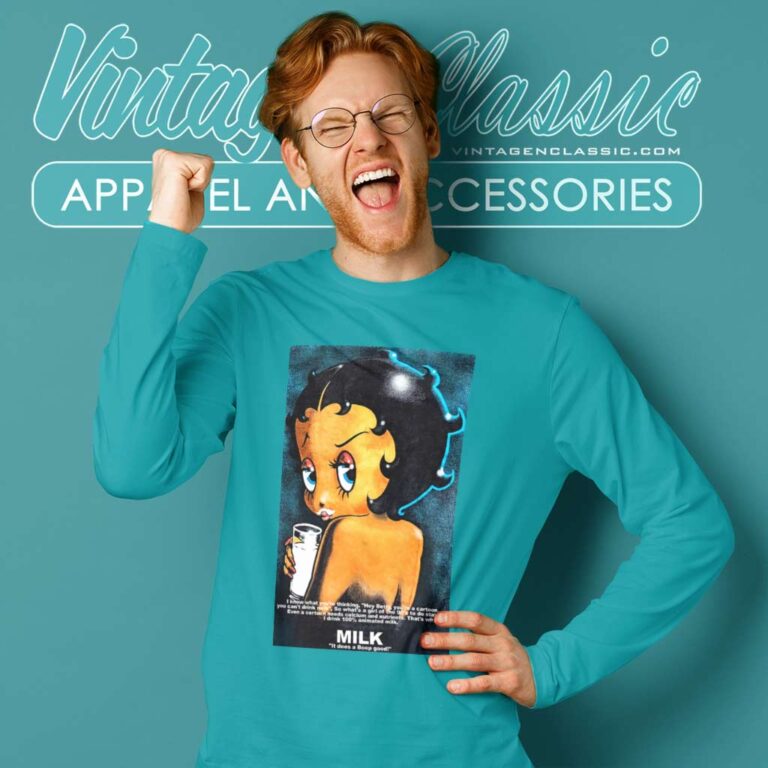 90s Betty Boop Got Milk Single Stitch Long Sleeve Tee 90s Betty Boop Got Milk Single Stitch Long Sleeve Tee