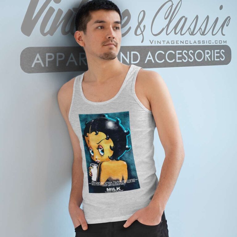90s Betty Boop Got Milk Single Stitch Tank Top Racerback 90s Betty Boop Got Milk Single Stitch Tank Top Racerback