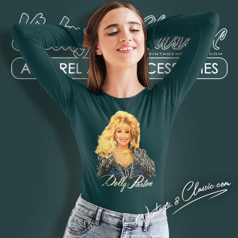 90s Dolly Parton Slow Dancing With The Moon Promo Long Sleeve Tee 90s Dolly Parton Slow Dancing With The Moon Promo Long Sleeve Tee