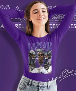 90s Lamar Jackson Baltimore Ravens Long Sleeve Tee