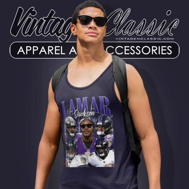 90s Lamar Jackson Baltimore Ravens Tank Top Racerback 90s Lamar Jackson Baltimore Ravens Tank Top Racerback