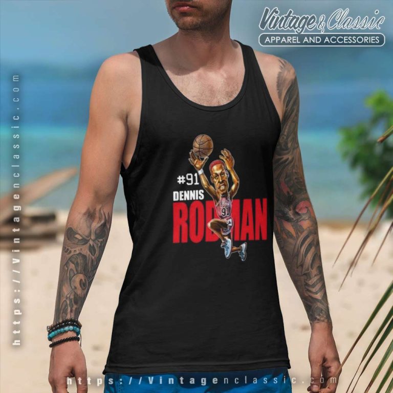 91 Dennis Rodman Nba Chicago Bulls Tank Top Racerback 91 Dennis Rodman Nba Chicago Bulls Tank Top Racerback