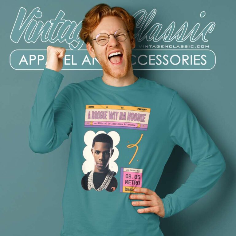 A Boogie Wit Da Hoodie Metro Chicago Long Sleeve Tee A Boogie Wit Da Hoodie Metro Chicago Long Sleeve Tee