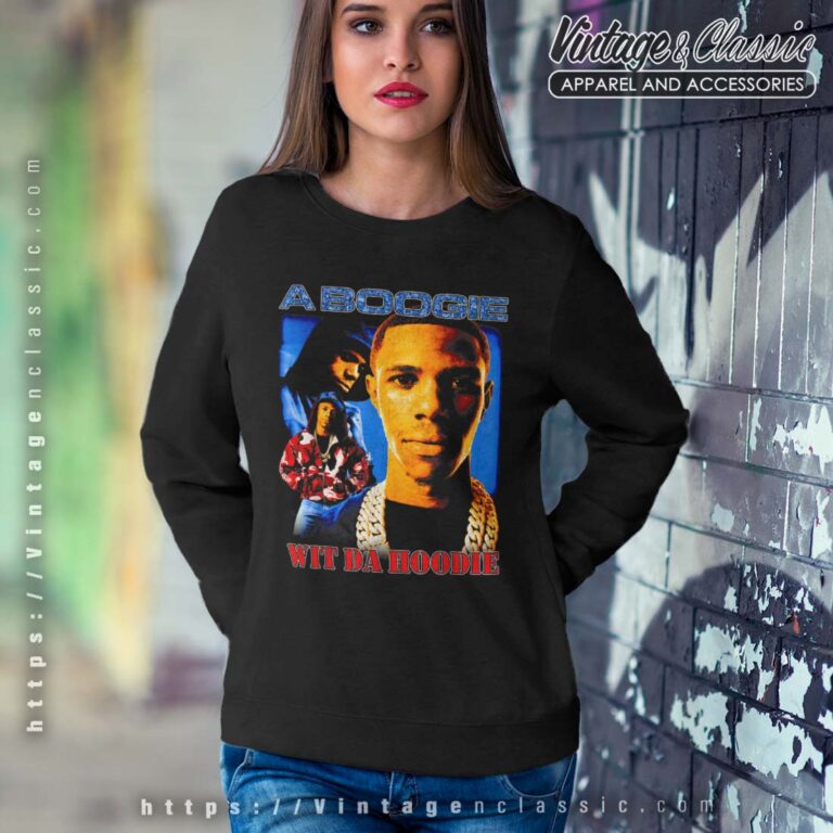 A Boogie Wit da Hoodie Collage Black Sweatshirt A Boogie Wit da Hoodie Collage Black Sweatshirt