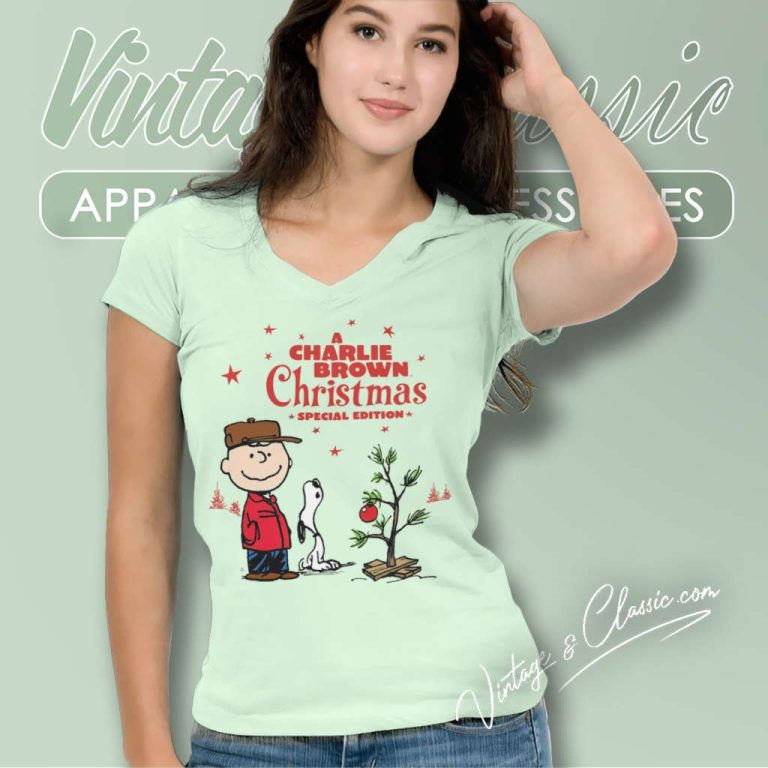 A Charlie Brown Christmas Special Edition V Neck TShirt A Charlie Brown Christmas Special Edition V Neck TShirt