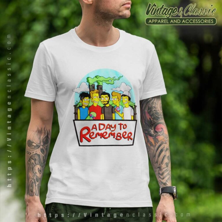 A Day To Remember Simpsons Parody T Shirt A Day To Remember Simpsons Parody T Shirt