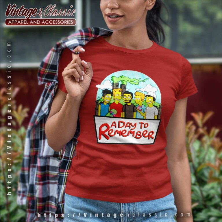 A Day To Remember Simpsons Parody Women TShirt A Day To Remember Simpsons Parody Women TShirt