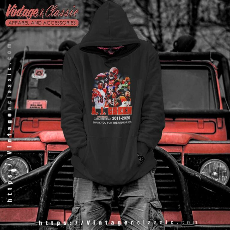 A J Green Cincinnati Bengals Thank You For The Memories Signature Hoodie A J Green Cincinnati Bengals Thank You For The Memories Signature Hoodie