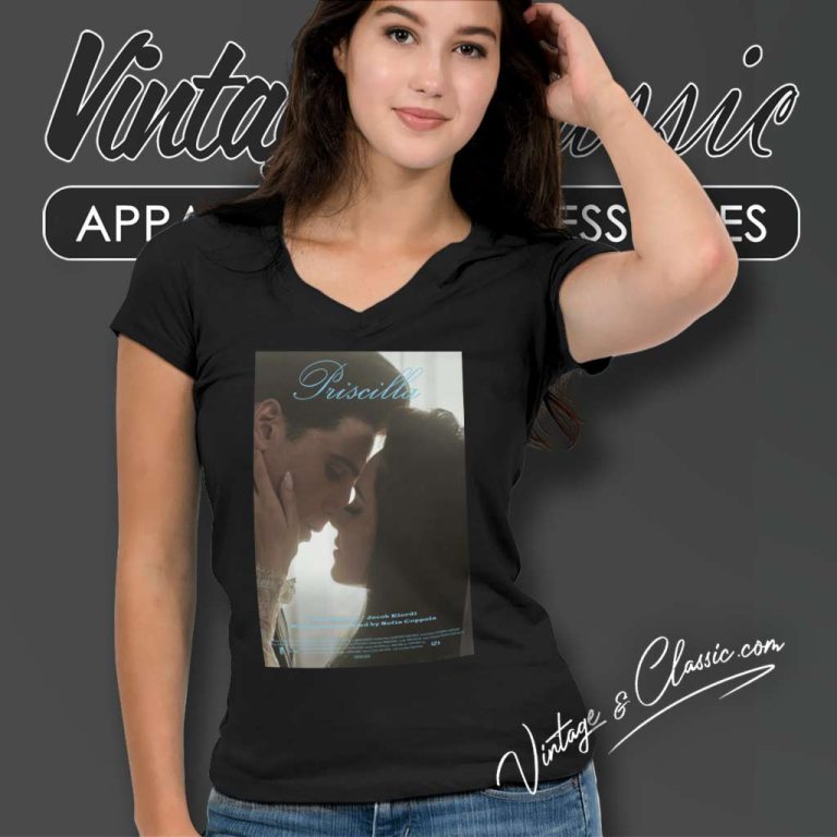 A24 Priscilla Poster V Neck TShirt A24 Priscilla Poster V Neck TShirt