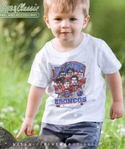 AFC Champions Denver Broncos Caricature Kids T Shirt