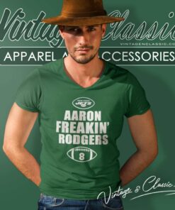 Aaron Freakin Rodgers New York Jets Shirt 4 Aaron Freakin Rodgers New York Jets V Neck TShirt