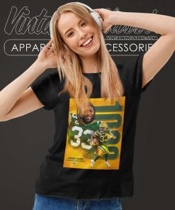 Aaron Jones 1000 Rushing Yards Green Bay Packers Women TShirt