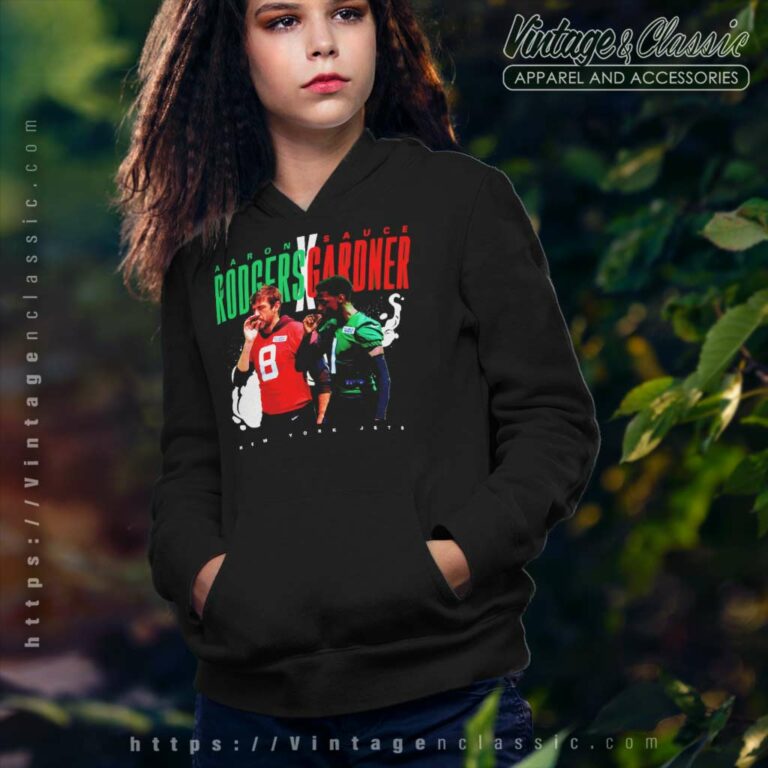 Aaron Rodgers And Sauce Gardner Handshake New York Jets Hoodie Aaron Rodgers And Sauce Gardner Handshake New York Jets Hoodie