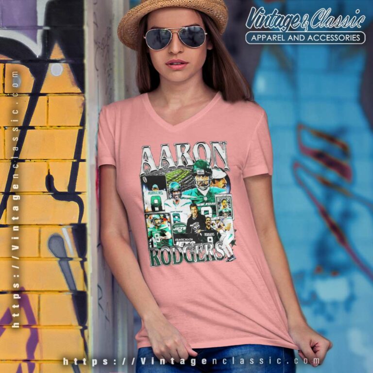 Aaron Rodgers Mlb New York Jets V Neck TShirt Aaron Rodgers Mlb New York Jets V Neck TShirt