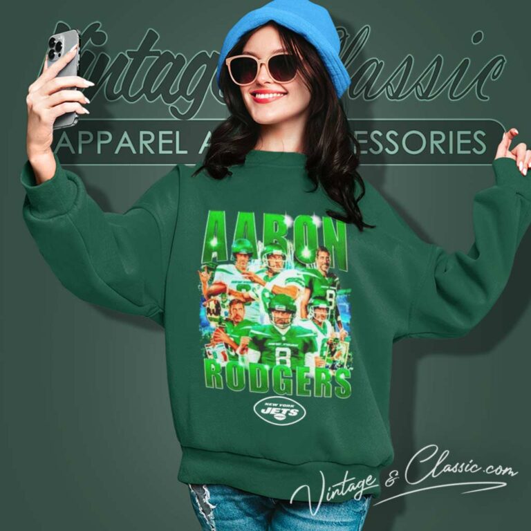 Aaron Rodgers Ny Jets Logo Green Sweatshirt Aaron Rodgers Ny Jets Logo Green Sweatshirt