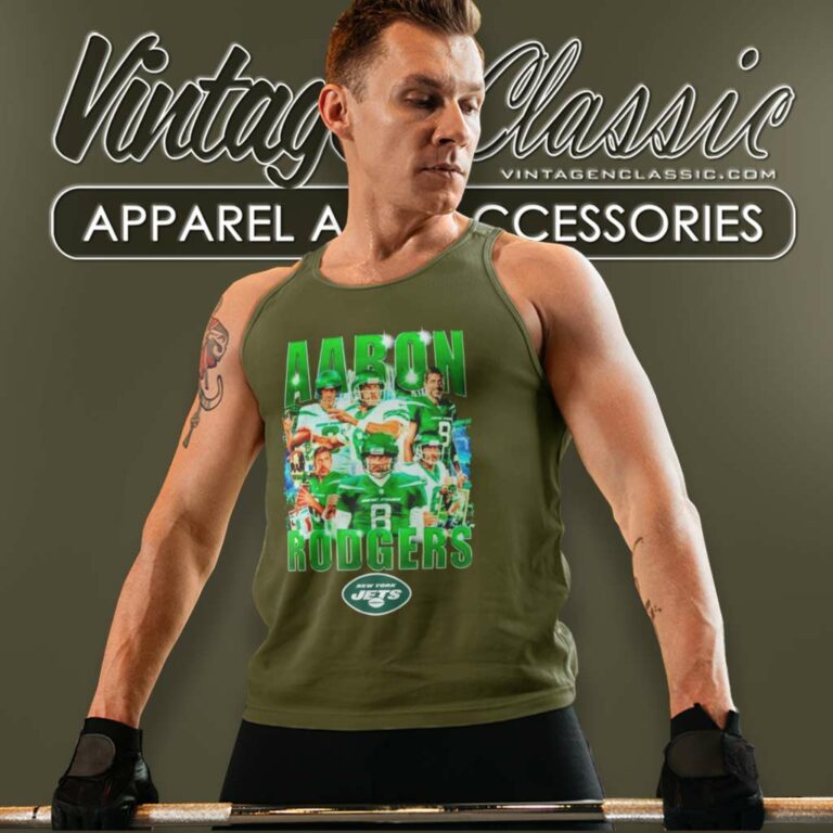 Aaron Rodgers Ny Jets Logo Green Tank Top Racerback Aaron Rodgers Ny Jets Logo Green Tank Top Racerback
