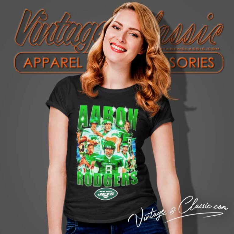 Aaron Rodgers Ny Jets Logo Green Women TShirt Aaron Rodgers Ny Jets Logo Green Women TShirt