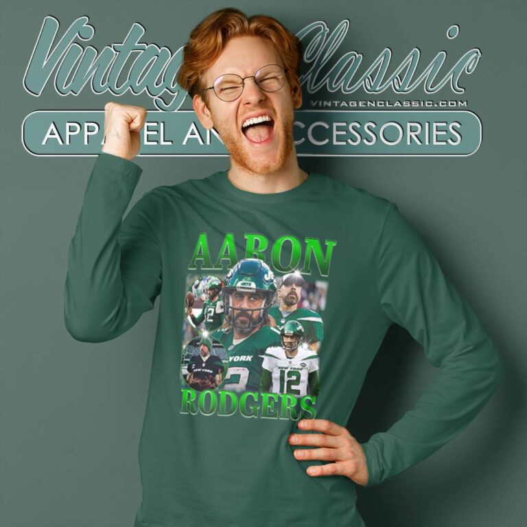 Aaron Rodgers Welcome To New York Jets Long Sleeve Tee Aaron Rodgers Welcome To New York Jets Long Sleeve Tee