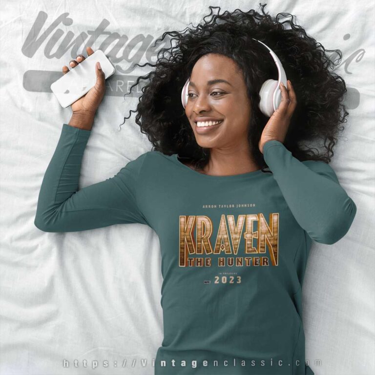 Aaron Taylor Johnson Kraven The Hunter Logo Long Sleeve Tee Aaron Taylor Johnson Kraven The Hunter Logo Long Sleeve Tee