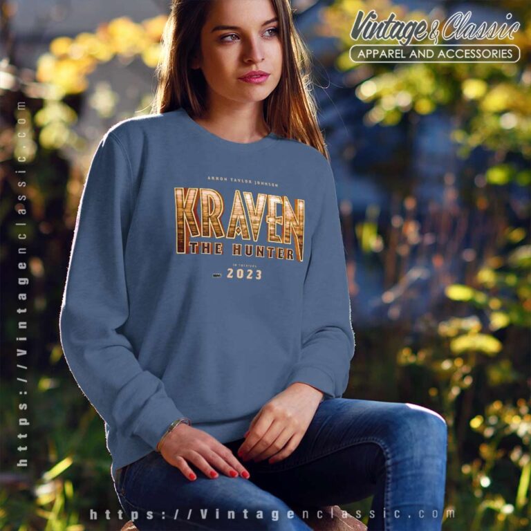 Aaron Taylor Johnson Kraven The Hunter Logo Sweatshirt Aaron Taylor Johnson Kraven The Hunter Logo Sweatshirt