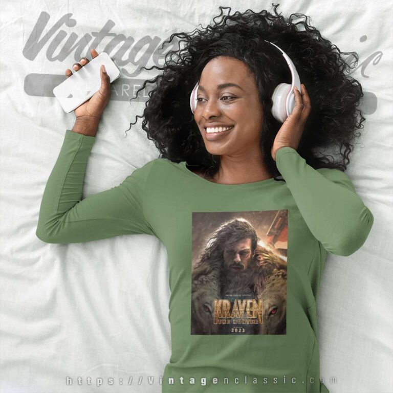 Aaron Taylor Johnson Kraven The Hunter Movie Long Sleeve Tee Aaron Taylor Johnson Kraven The Hunter Movie Long Sleeve Tee