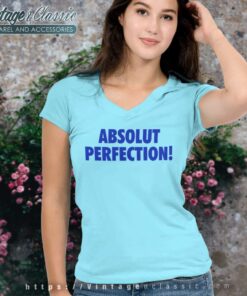 Absolut Perfection Vodka Promo V Neck TShirt