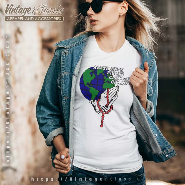 Abstinence Fights Climate Change Vneck Abstinence Fights Climate Change Vneck