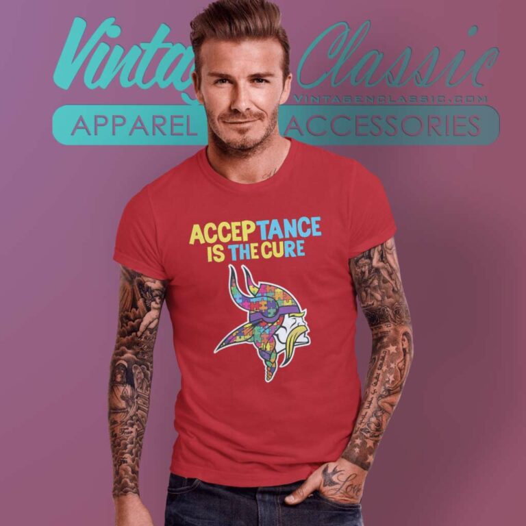 Acceptance Is The Cure Minnesota Vikings Autism Logo T Shirt Acceptance Is The Cure Minnesota Vikings Autism Logo T Shirt