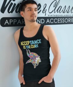 Acceptance Is The Cure Minnesota Vikings Autism Logo Tank Top Racerback