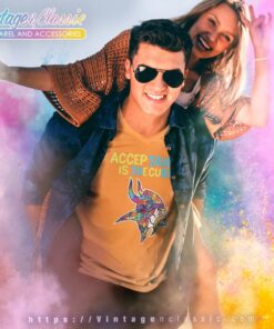 Acceptance Is The Cure Minnesota Vikings Autism Logo V Neck TShirt