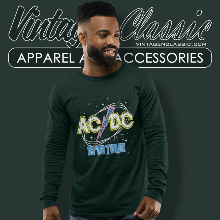 Acdc 1978 Live Tour Long Sleeve Tee Acdc 1978 Live Tour Long Sleeve Tee