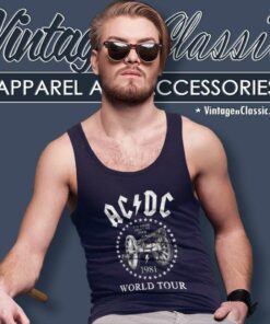 Acdc 1981 World Tour Tank Top Racerback